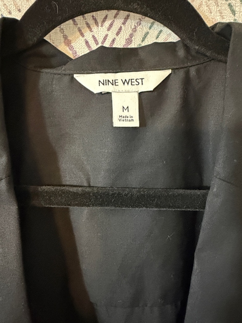 Nine West Black Wrap Tie Blouse - Picture 2 of 8